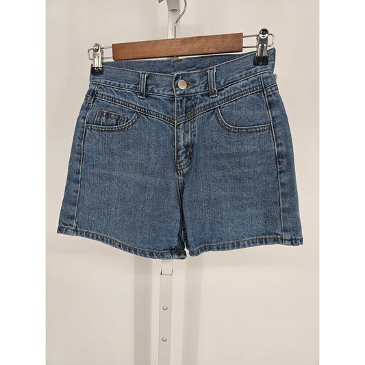 Shein Womens Sz S High Waist Cotton Denim Blue Jean Shorts