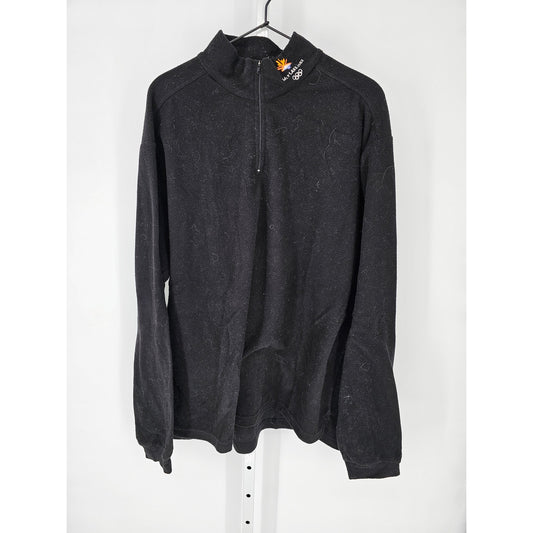 Team USA Sz XL Salt Lake City Olympics 1/4 Zip Fleece Jacket Black