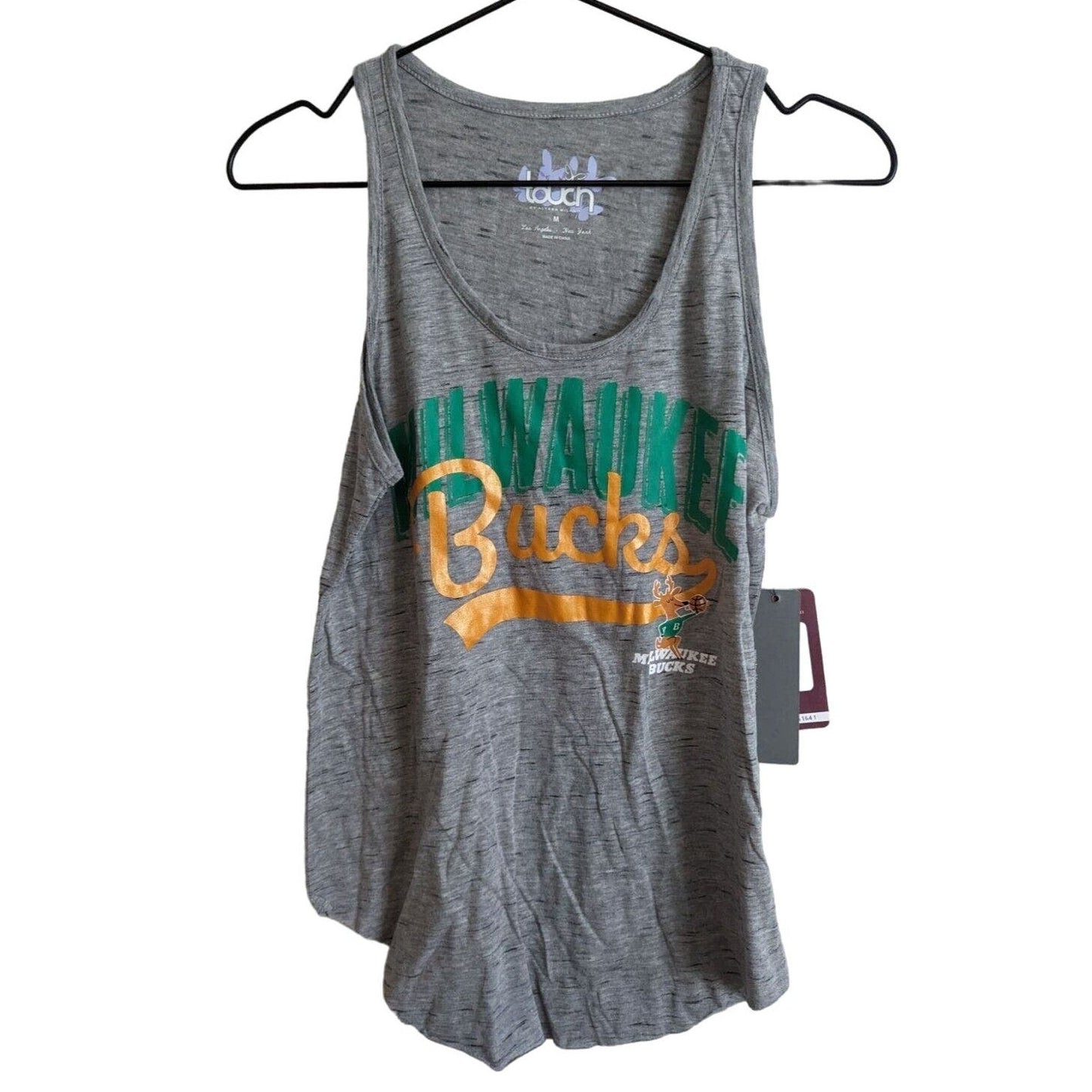 Milwauke Bucks Basketball Womens Sz M Tank Top Touch alyssa Milano NEW