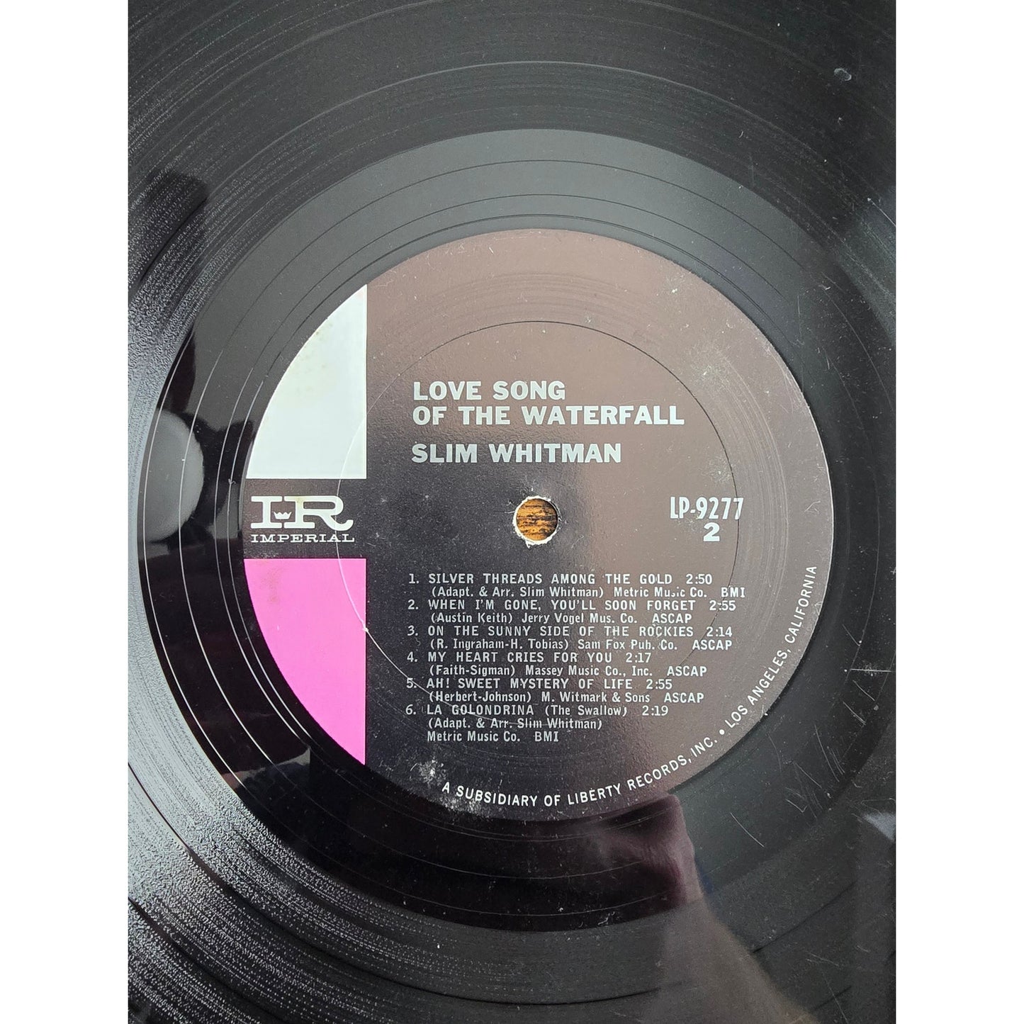 Vintage Slim Whitman Love Song of the Waterfall Imperial LP-9277