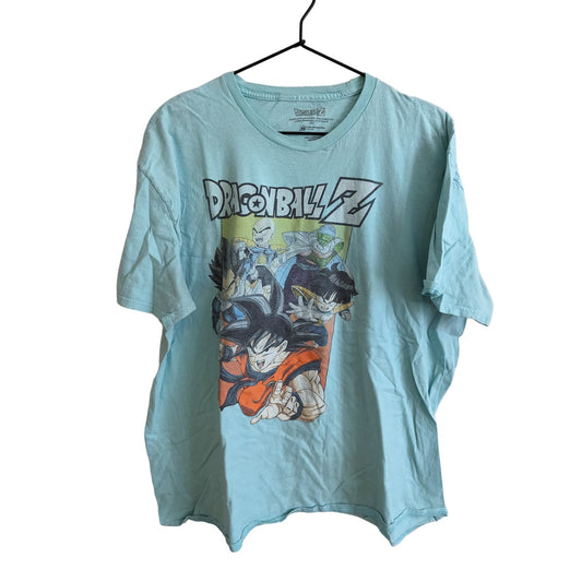 Dragonball Z Mens Sz 2XL Short Sleeve Graphic T Shirt Light Blue