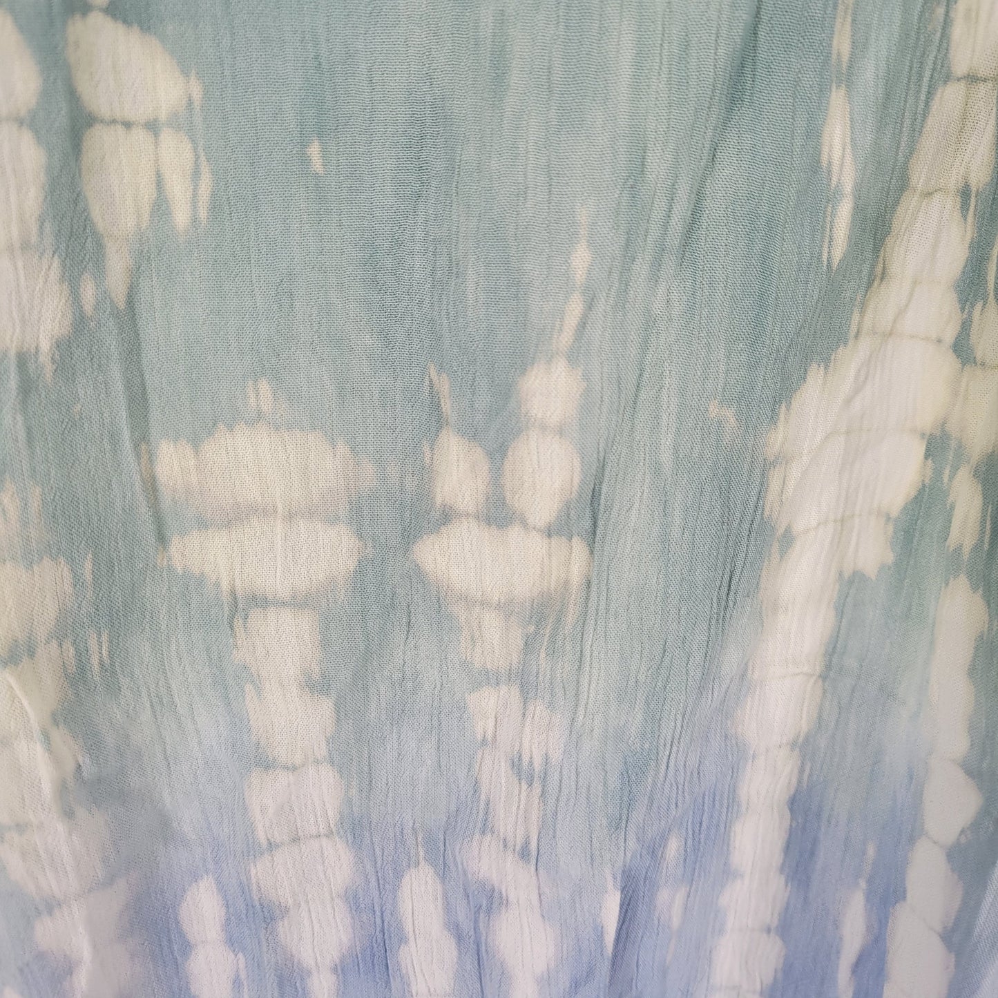 Kai Aloha Hawaii Womens Sz L Swimsuit Coverup Dress Blue Green Tie Dye