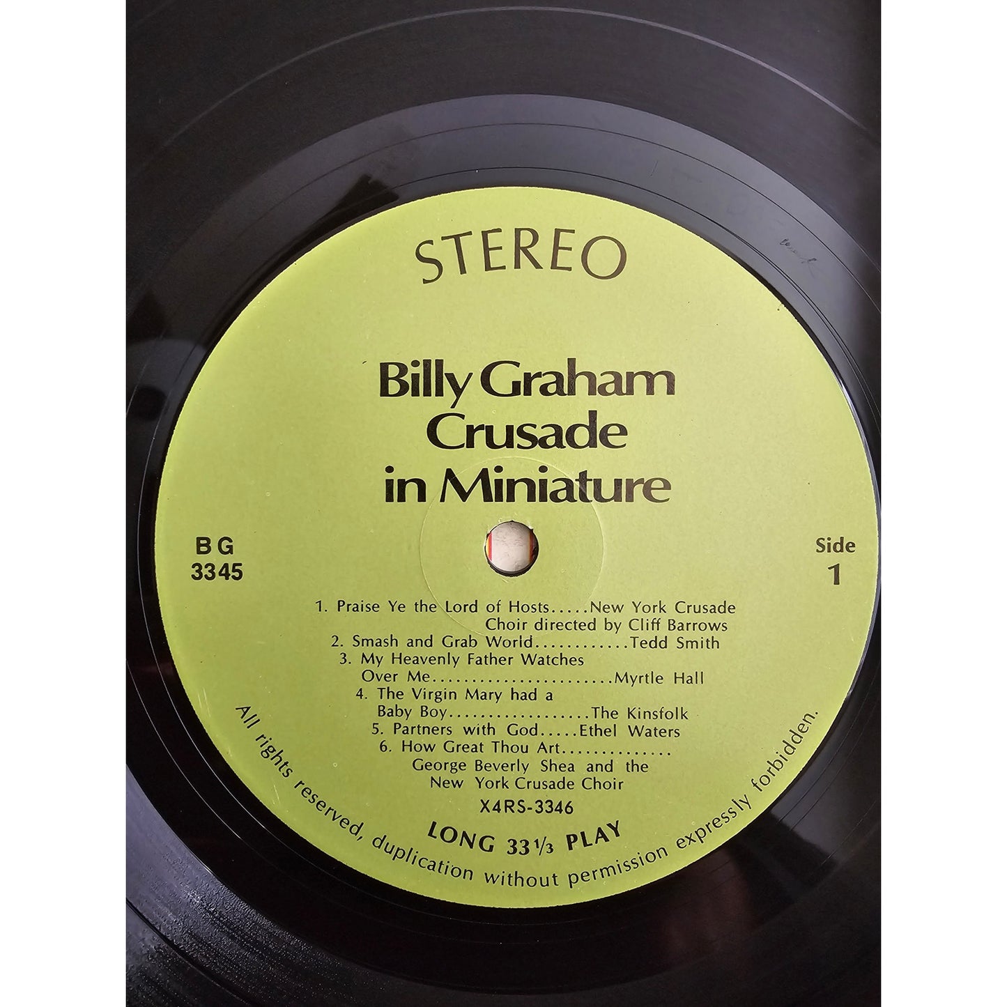 Billy Graham Crusade in Miniature Cliff Barrows The Kinsfolk Myrtle Hall BG-3345