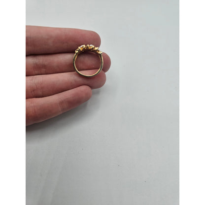 Vintage BARCS Silver TONE Amber Orange Glass CABOCHON Clip ON Earrings