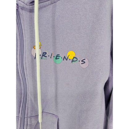 Warner Bros Store Womens M Zip Up Hoodie Sweatshirt Purple FRIENDS Looney Tunes