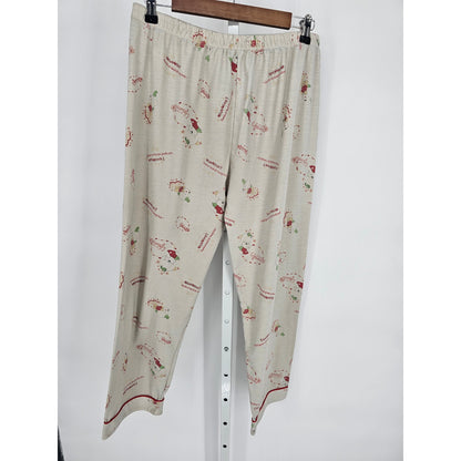 Vintage Medina Womens Sz M Long Sleeve Cotton Pajama Set Wish Wing Anime