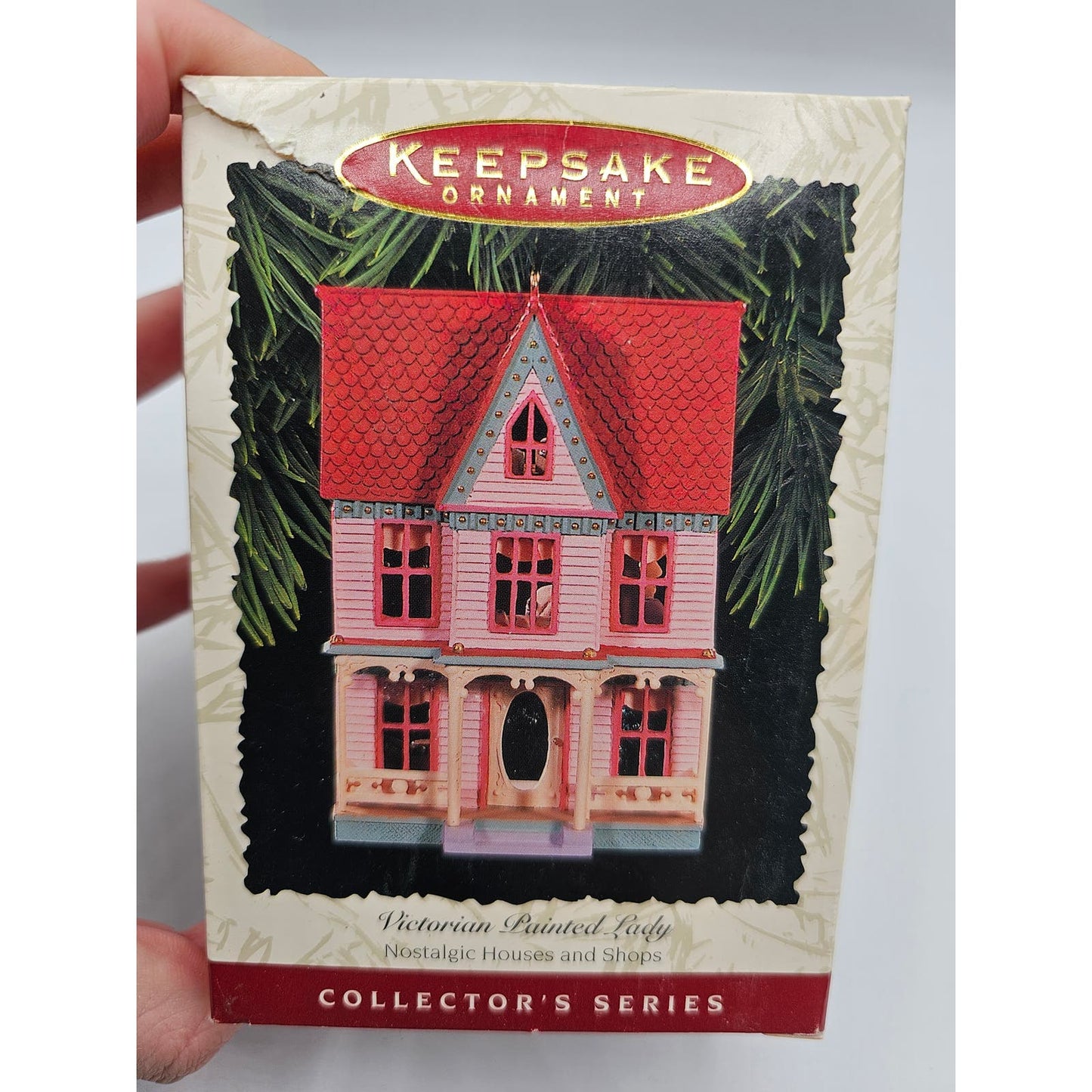 1996 Hallmark Ornament Victorian Painted Lady #13 Nostalgic Houses And Shops