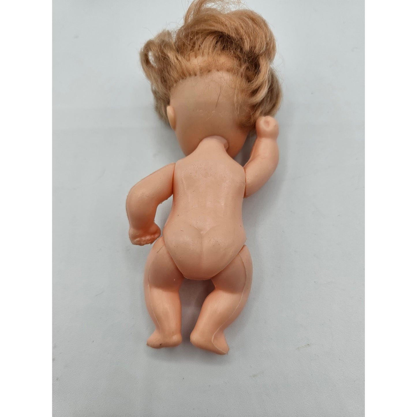 Vintage 1970s Baby Doll Taiwan Rooted Hair 6" Moveable Joints Rubber