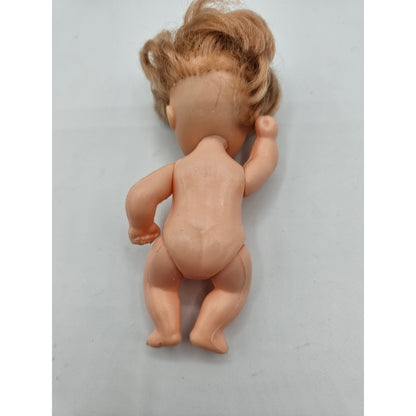 Vintage 1970s Baby Doll Taiwan Rooted Hair 6" Moveable Joints Rubber
