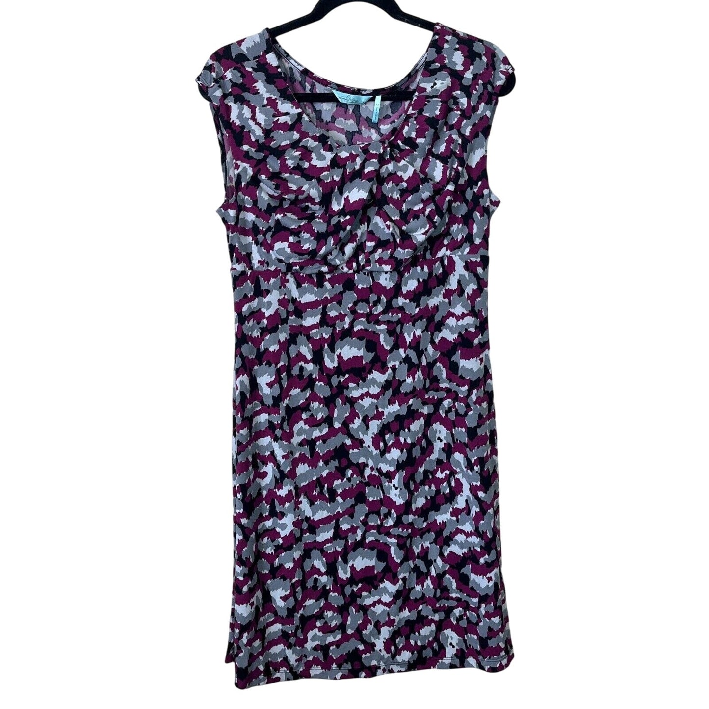 Slim Fabulous Womens Sz M Knee Length Dress Ultimate Slimming Purple Black