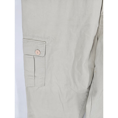 Vintage Arizona Jean Co Mens Sz 36x32 Baggy Fit Cargo Pants Beige Y2K