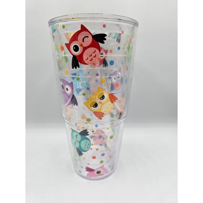 Tervis Insulated Plastic Tumbler NO LID Colorful Owl Print
