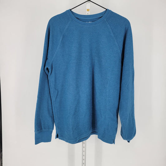 Goodfellow & Co Mens Sz M Long Sleeve Thermal T Shirt Blue