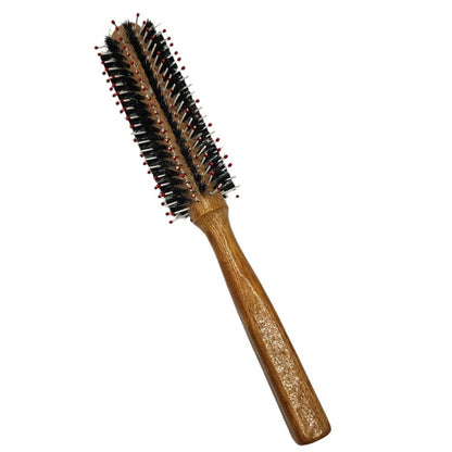 Vintage 1960s Spornette 833 Teakwood Round Brush hairbrush