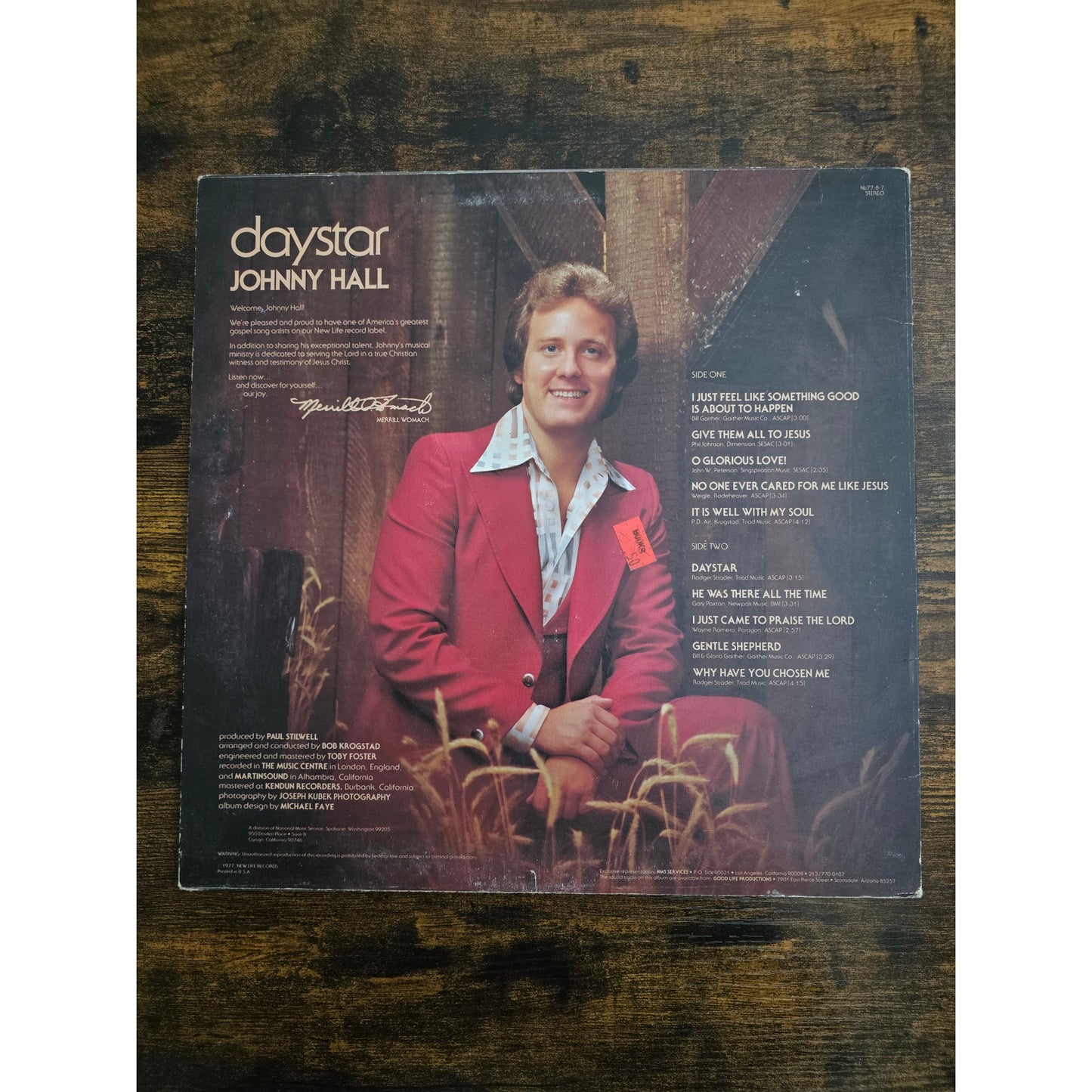 Daystar Johnny Hall Arranged by Bob Krogstad New Life Records NL 77.8.7 1977