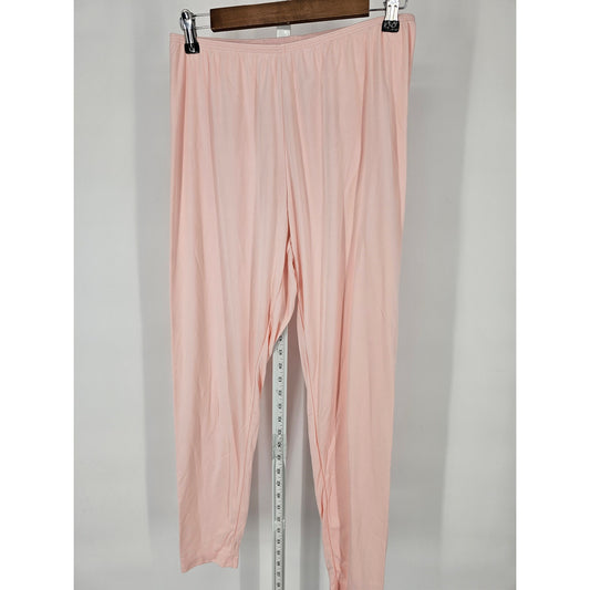 Cuddl Duds Cool Max Womens Sz 1X Pull On Lounge Pants Light Pink