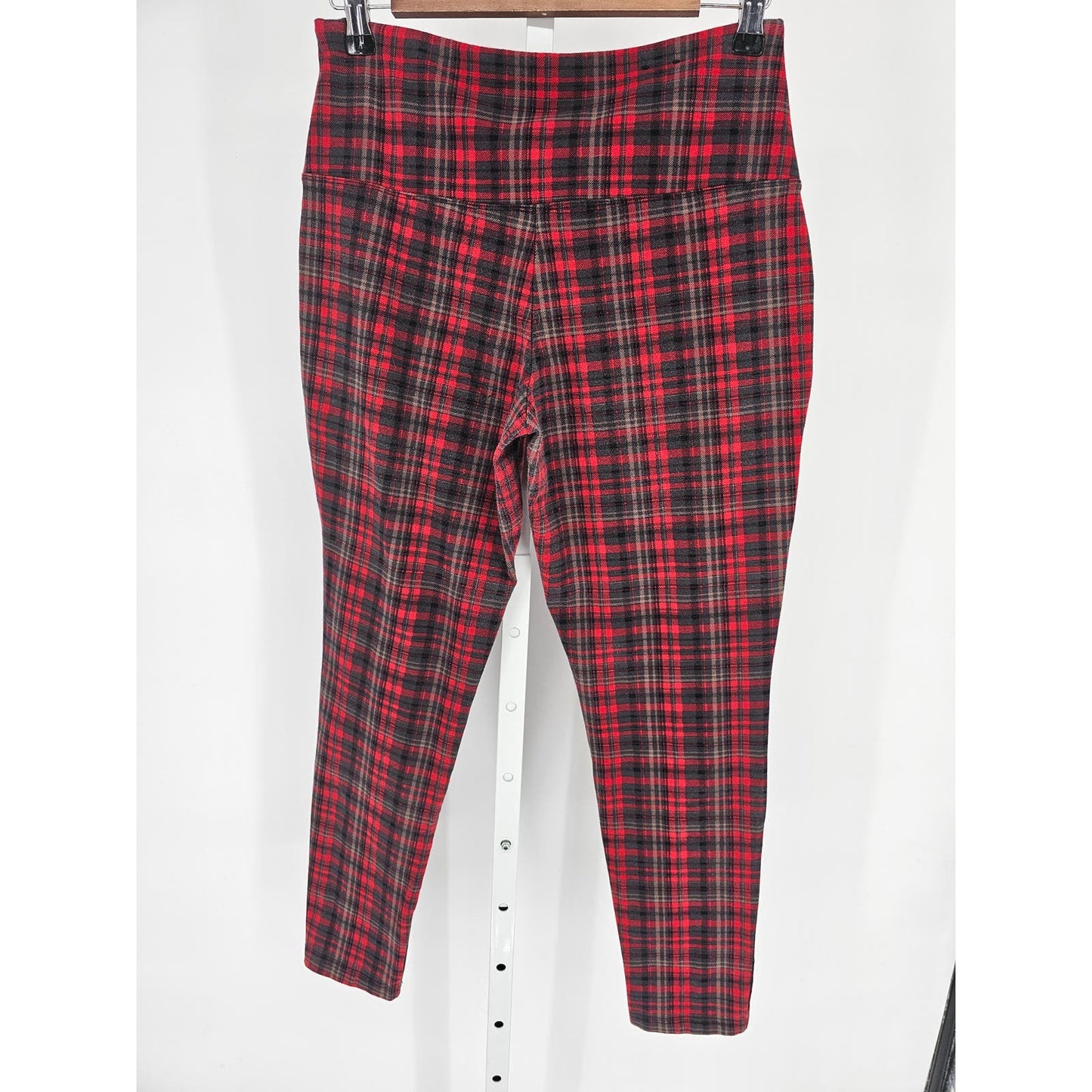 Casablanca by Marrakech Womens Sz M Pull On Leggings Red Black Plaid Punk