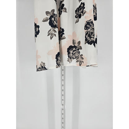 Candies Juniors Sz S Above Knee Sleeveless Floral Dress Black White Light Pink