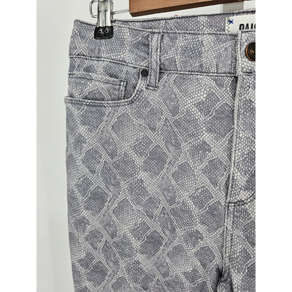 Paige Womens Sz 28 Hoxtom Slim Leg Jeans Snakeskin Print