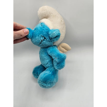 1985 Applause Angel Smurf W/ Wings Stuffed Animal Plush