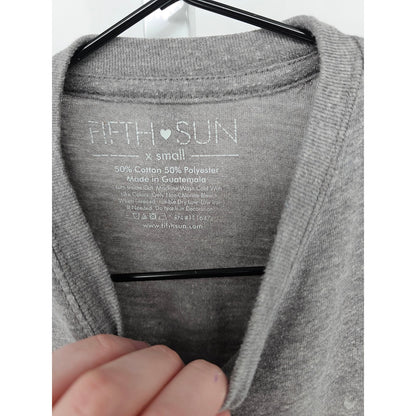 Fifth Sun Womens Sz XS Short Sleeve T Shirt Weekend Forecast Football Gray