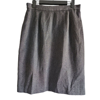 Vintage 1980s Amanda Smith Womens Sz 10 Knee Length Pencil Dress Gray