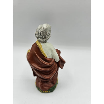 Vintage 1960s Paper Mache Christmas Nativity Figure Kneeling Wise Man Fontanini