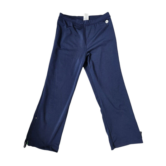 Danskin Now Womens Sz S Navy Blue Track Pants Zipper Ankle