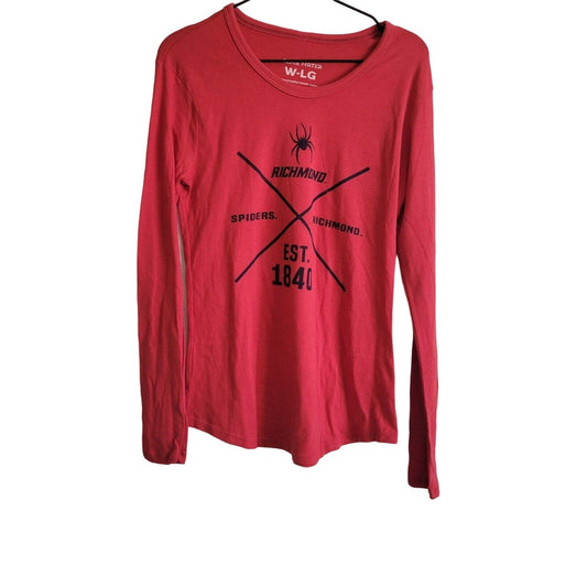 Richmond Spiders Womens Sz L Long Sleeve T Shirt Red by Alma Mater NEW