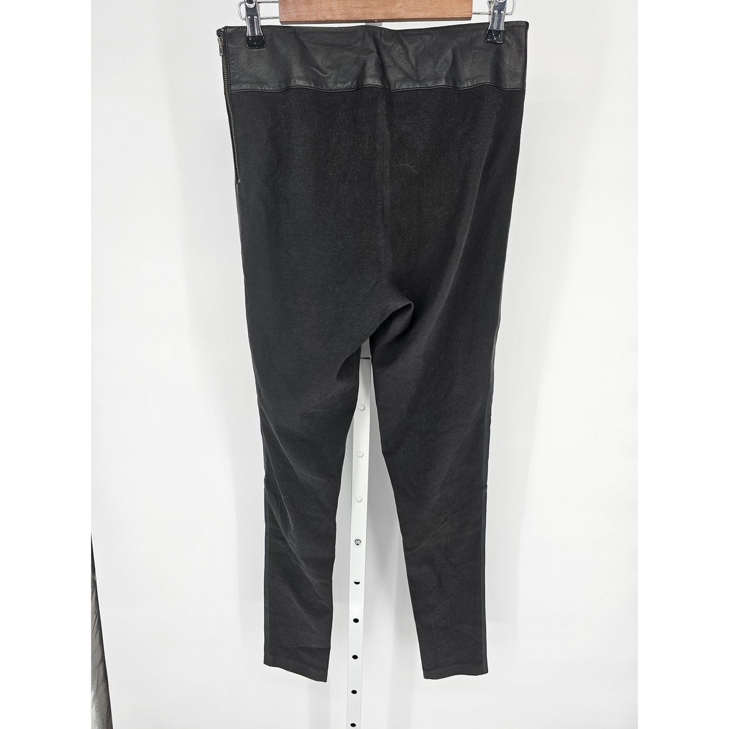 Artelier by Nicole Miller Womens Sz 4 Black Leather Skinny Pants Leggings