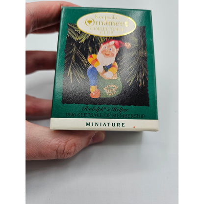Vintage Hallmark Keepsake Christmas Ornament Collectors Club Rudolphs Helper