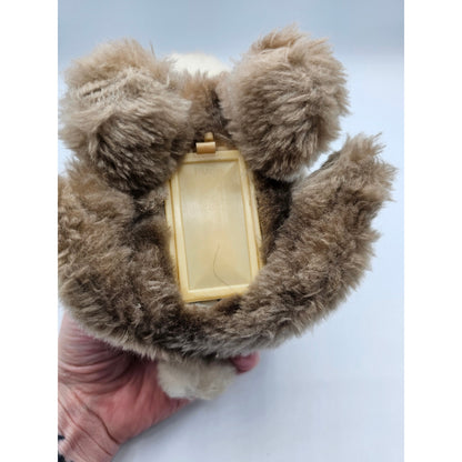 Vintage 1980s Red Eye Bunny Battery Operated Toy Iwaya Brown