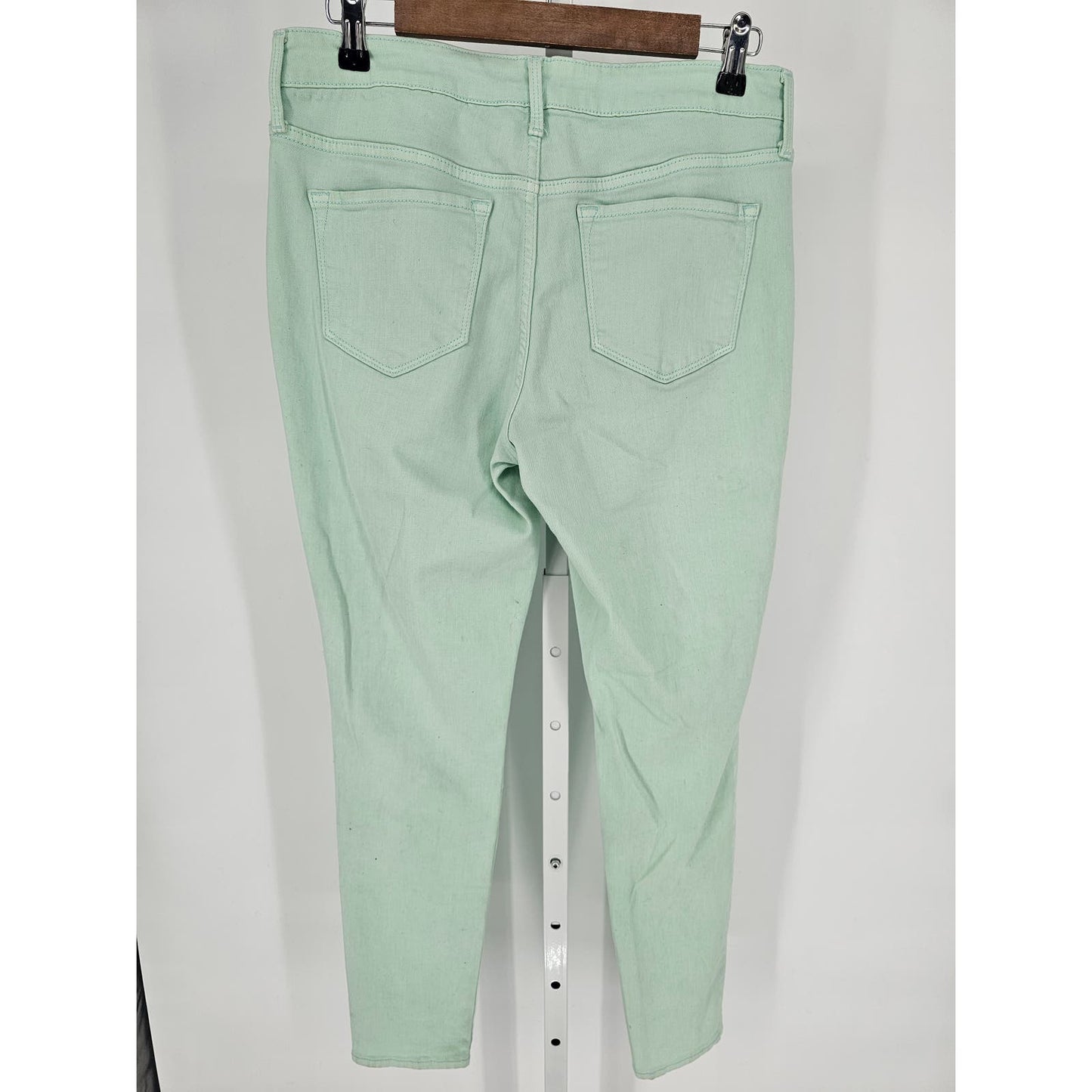 Old Navy Womens Sz 10 Rockstar Mid Rise Skinny Jeans Mint Green