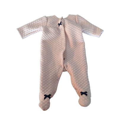 Nanette Lepore Baby Girls Sz 0-3M Light Pink Quilted One Piece Pajama