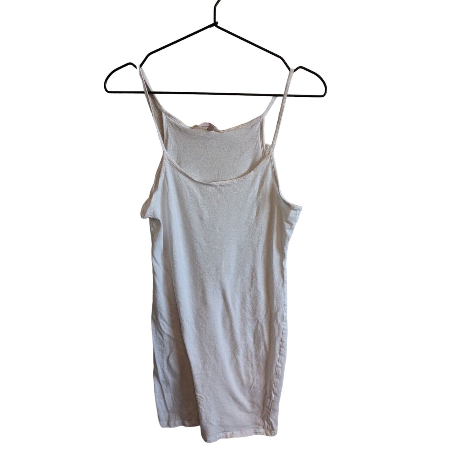 Victorias Secret Womens Sz S Spaghetti Strap Sleep Shirt Solid White