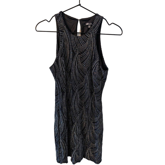 Vintage 1990s Jump Apparel Womens Sz 6 Black and Glitter Cocktail Dress