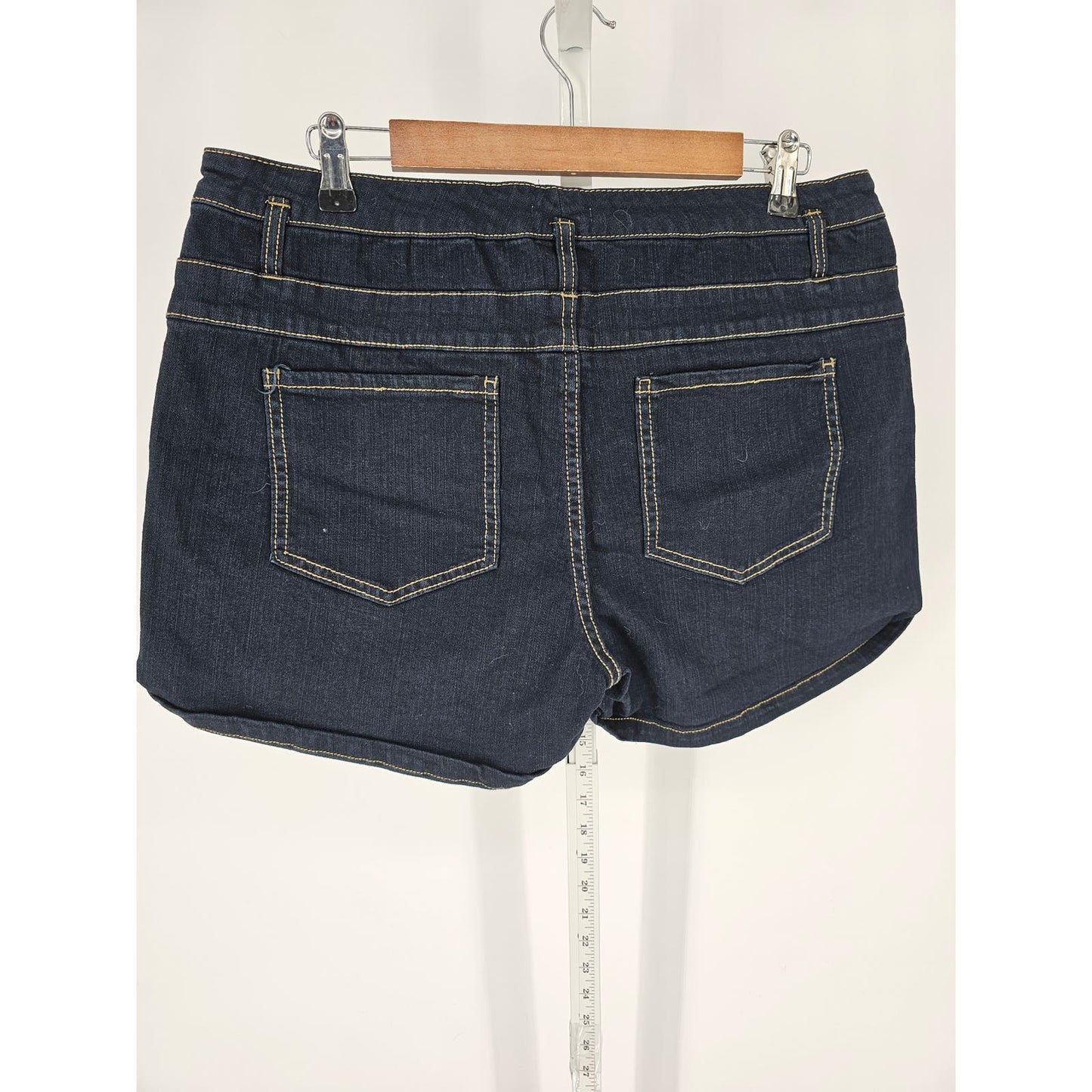 Xhilaration Womens Sz 18 Dark Wash Blue Jean Denim Shorts