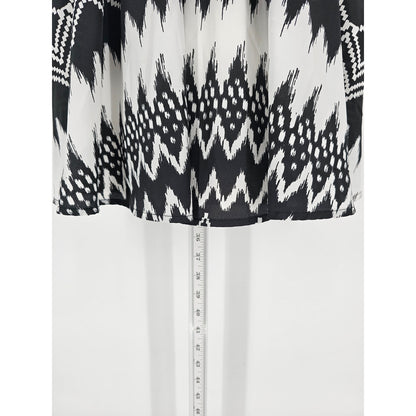 Rewind Womens Sz M Above Knee Sleeveless Cocktail Dress Black White Bow Back