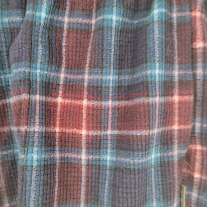 Eddie Bauer Womens Sz S Pull On Sleep Shorts Blue Red Plaid Fleece Lounge