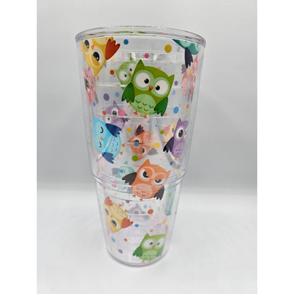 Tervis Insulated Plastic Tumbler NO LID Colorful Owl Print