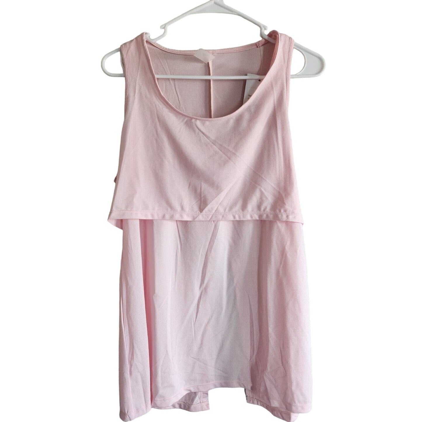 Yokgo Womens Sz L Light Pink Athletic Yoga Tank Top Shirt NEW