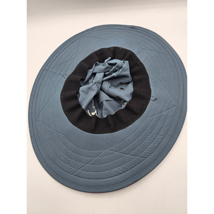 Mens Sz S Nylon Sun Hat Golf Logo Embroidered Slate Blue UVF
