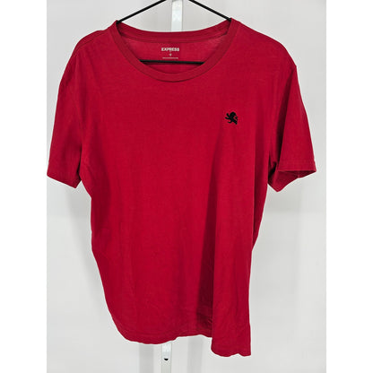 Express Mens Sz L Short Sleeve 100% Cotton T Shirt Red