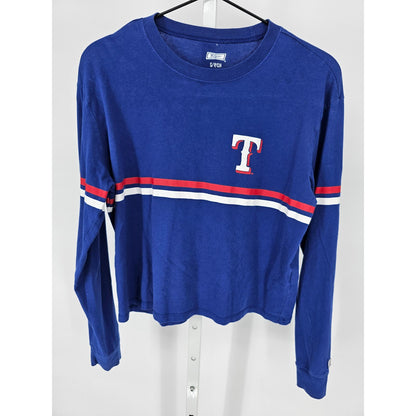 Texas Rangers MLB Womens Sz S Long Sleeve T Shirt Blue by Tailgate