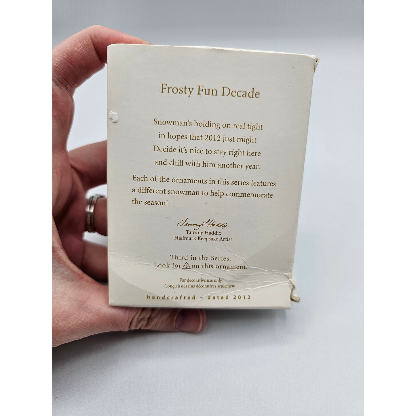 Hallmark Keepsake Christmas Ornament 2012 Frosty Fun Decade Snowman