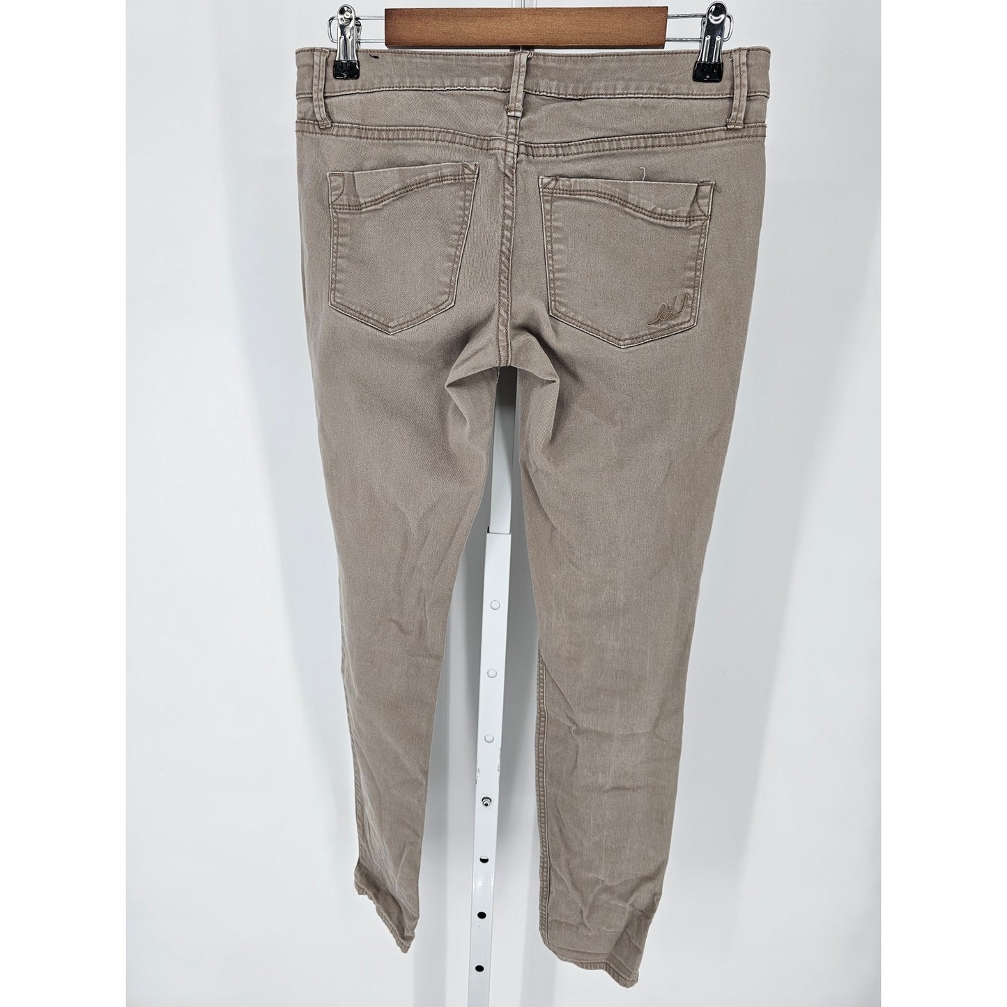 Express Womens Sz 4 Low Rise Skinny Jeans Taupe Beige Gray