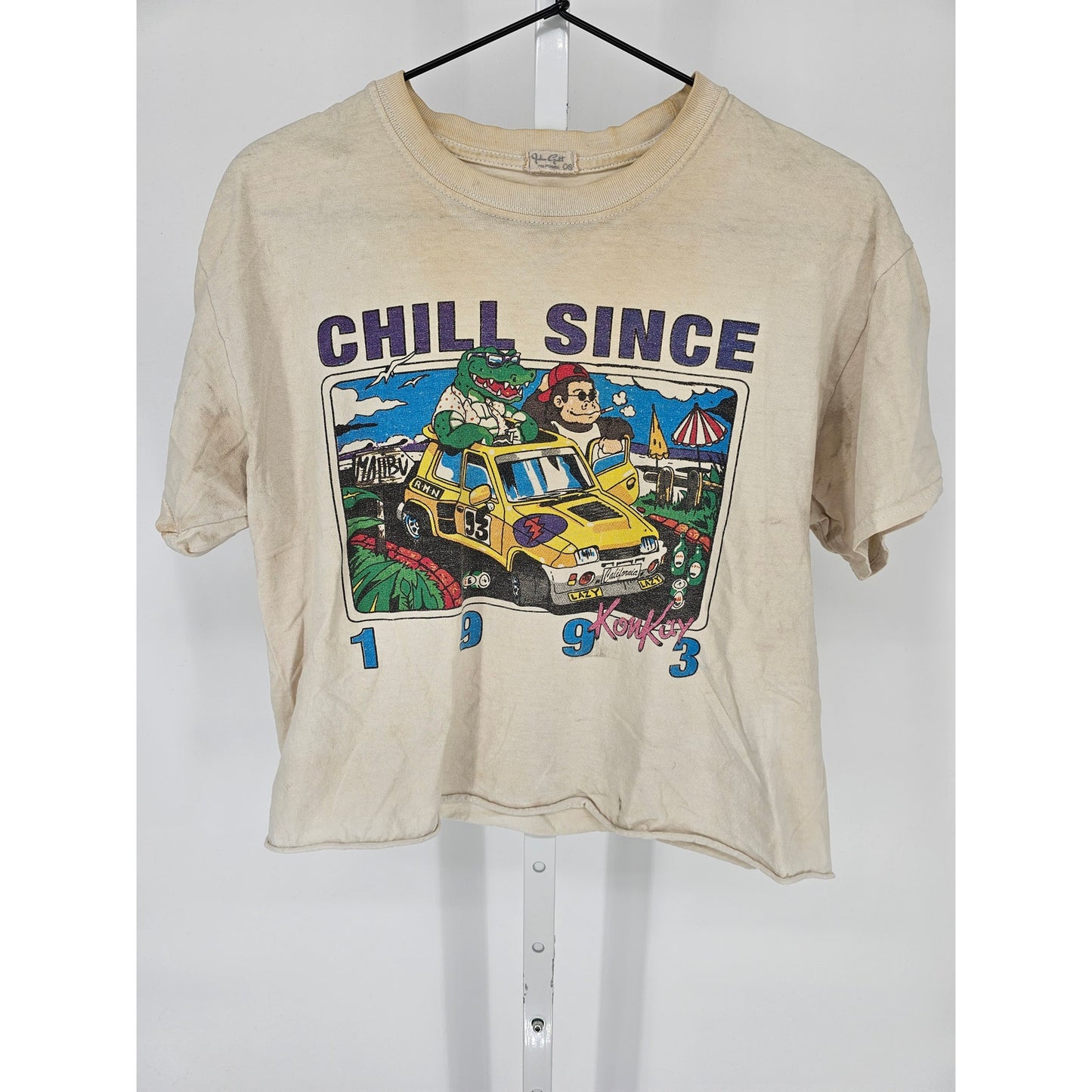 John Galt Womens OS Cropped T Shirt Chill Since 1993 Kon Kuy