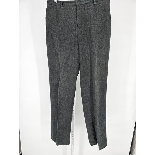 Dockers Womens Sz 8 Straight Leg High Rise Career Pants Charcoal Gray