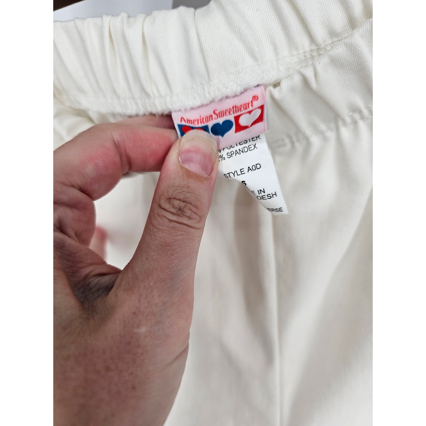 Vintage 1990s American Sweetheart Womens Sz S Pull On High Waist Pants White