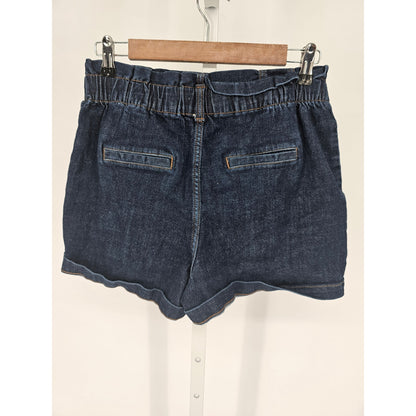 Banana Republic Womens Sz 8 (29) Paperbag Waist Dark Wash Blue Jean Shorts